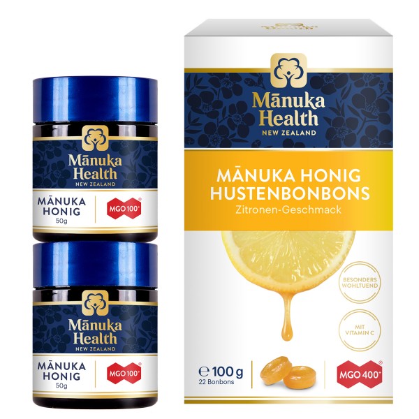 Manuka Health Set Manuka Honig und Lutschbonbons Zitrone