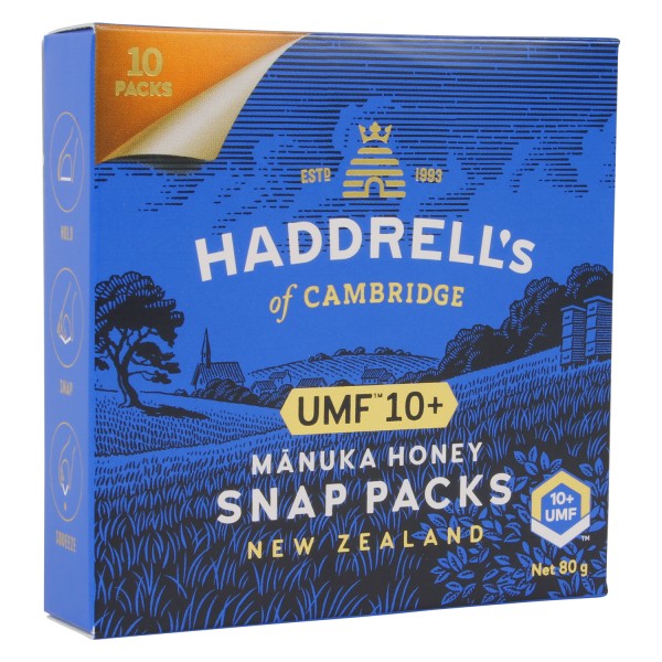 Haddrell&#039;s Manuka Honig Snap Packs MGO 250+ (UMF 10) - 80 g